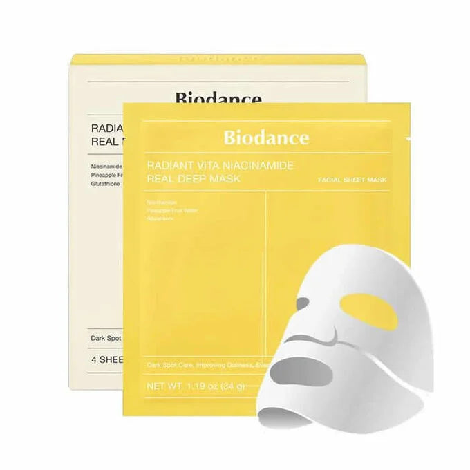 Biodance Radiant Vita Niacinamide Real Deep Mask (Yellow)