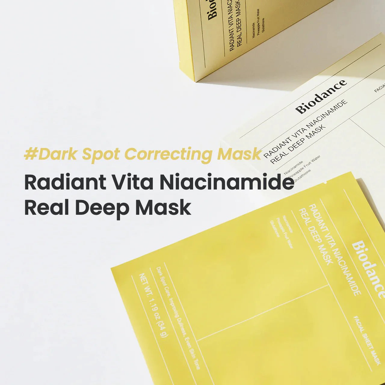 Biodance Radiant Vita Niacinamide Real Deep Mask (Yellow)